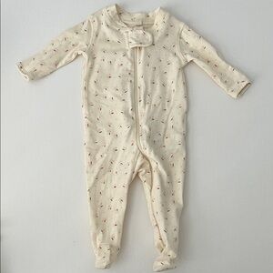 Quincy Mae Zip Longsleeve Sleeper Footie Fleur Newborn